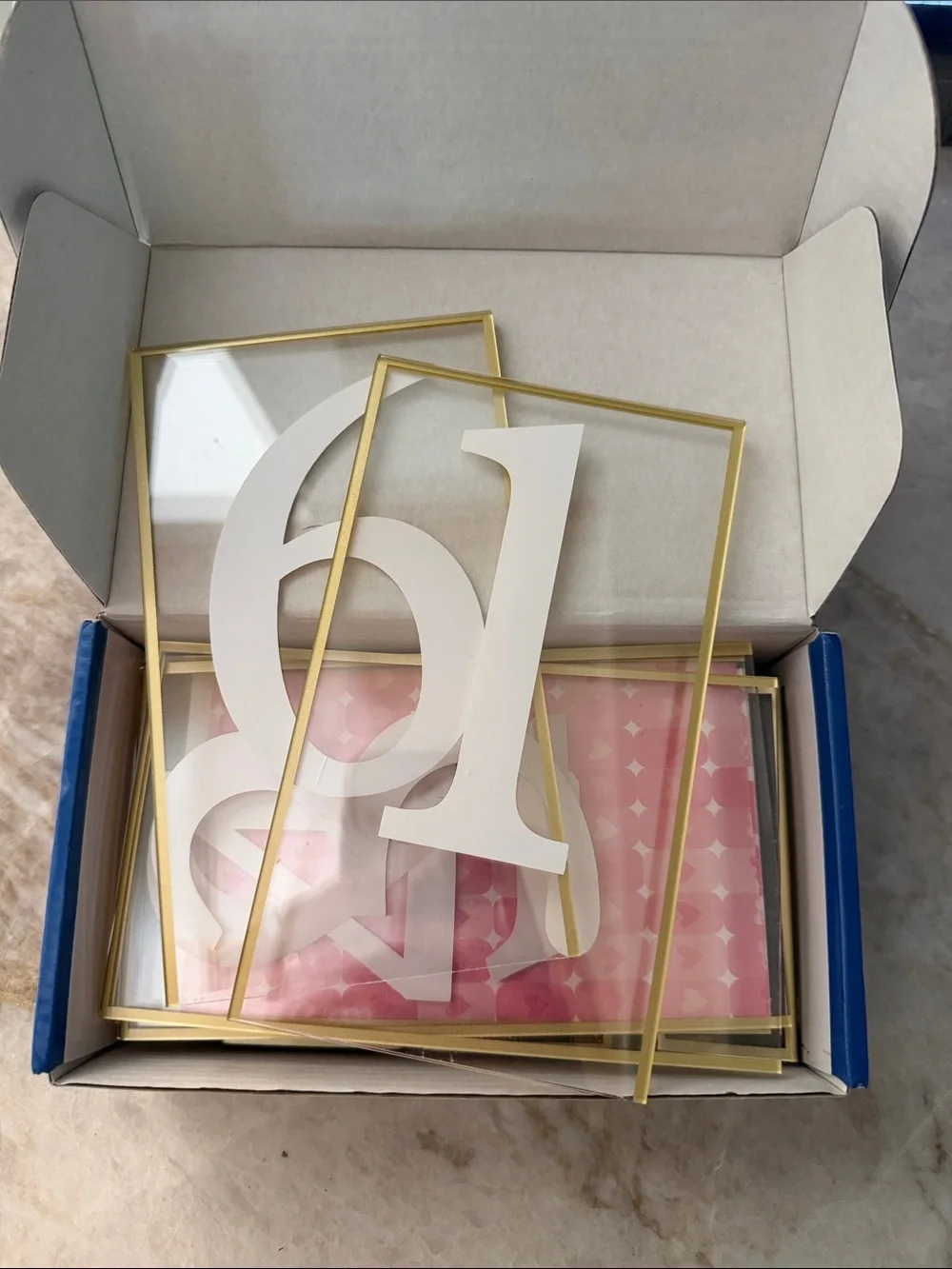 Gold Acrylic Display Frames - 6 Pack (4x6)